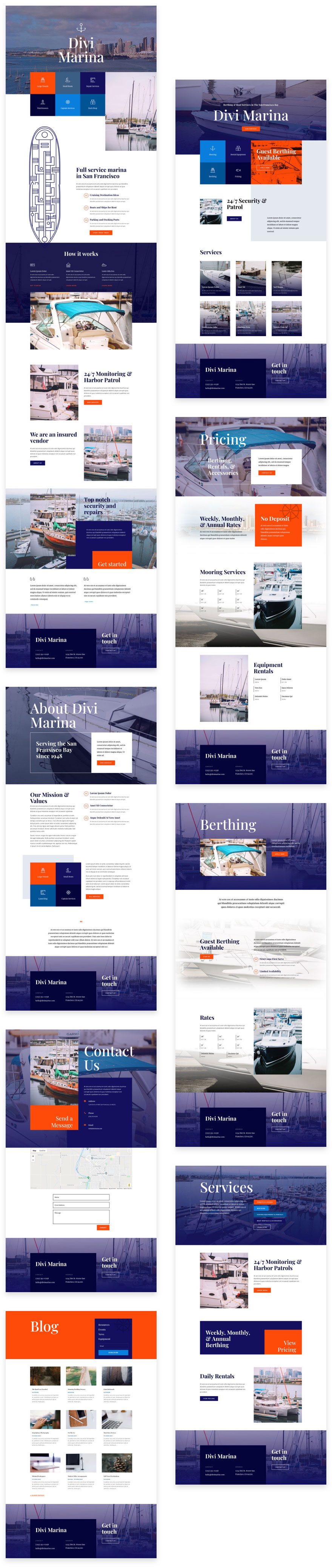 divi marina layout pack