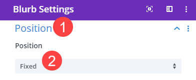 floating about card fixed position