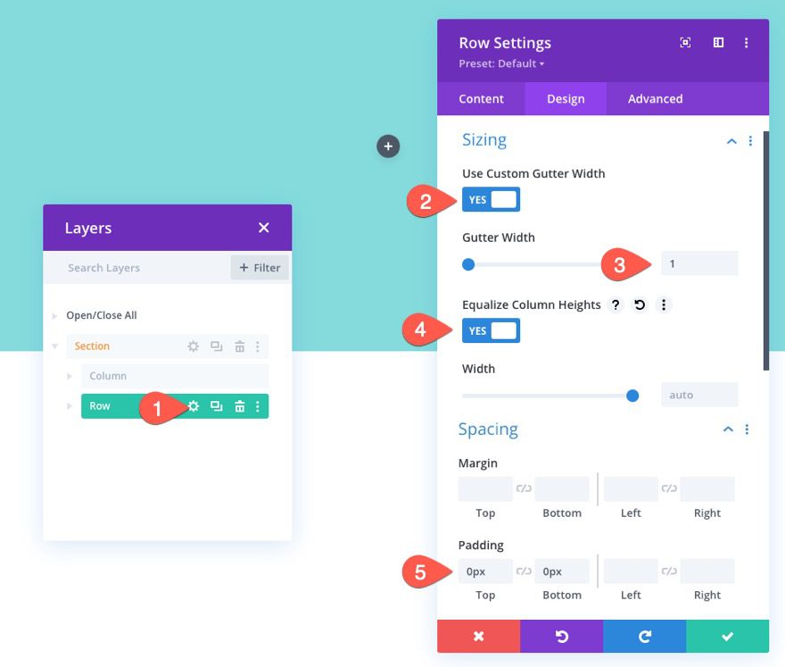 divi responsive image grid layout with CTAs and hover overlays