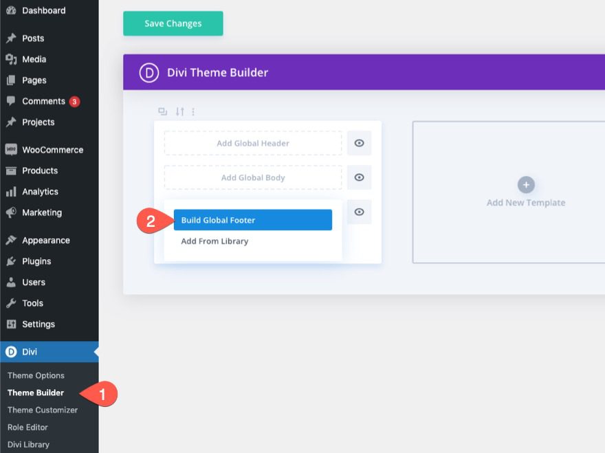 divi sticky footer reveal
