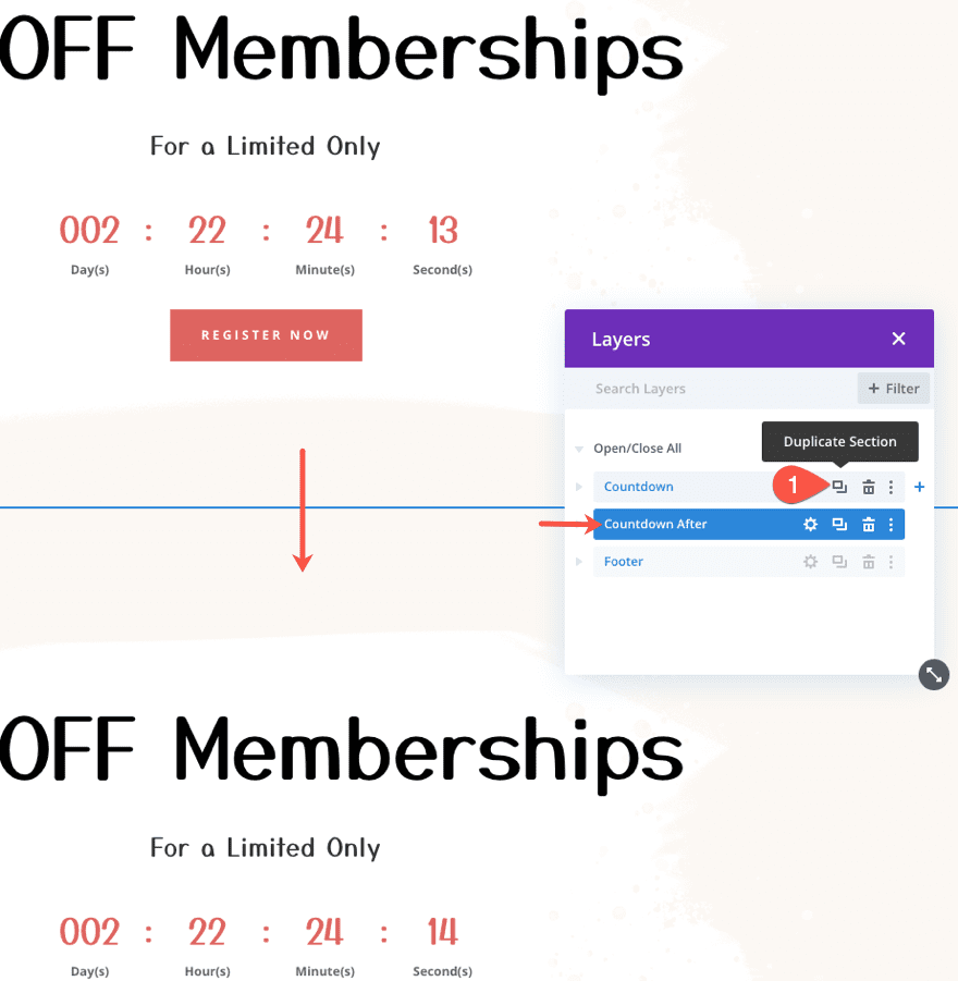 time conditional content when countdown timer expires