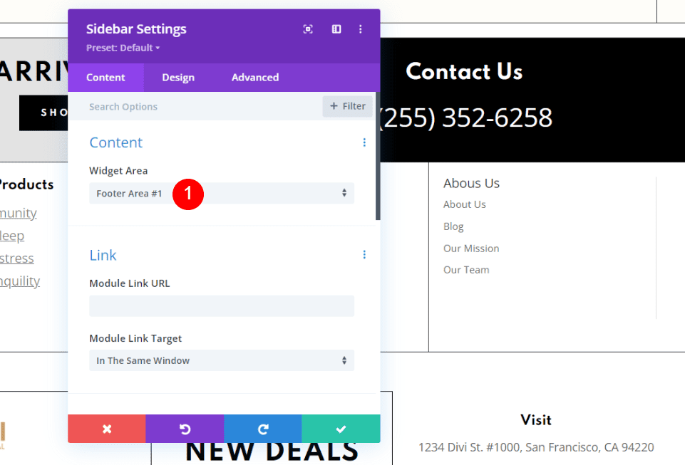 Add the About Us Sidebar