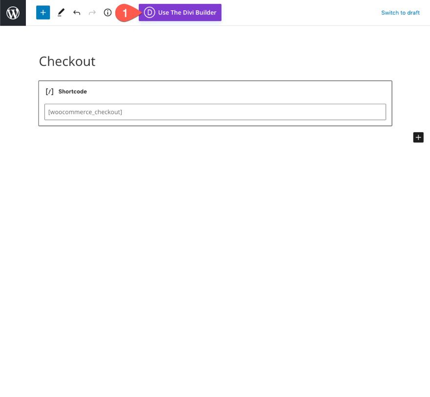 woocommerce checkout page template for Divi