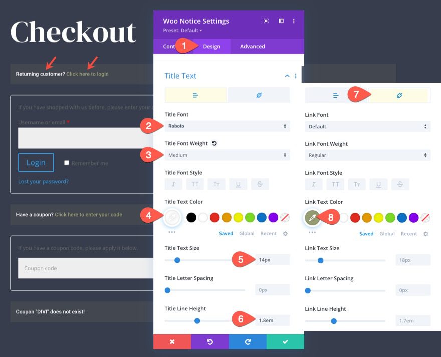 woocommerce checkout page template for Divi