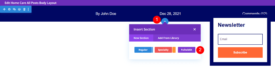 Add a Fullwidth Image to the Blog Post Template with the Post Title Module