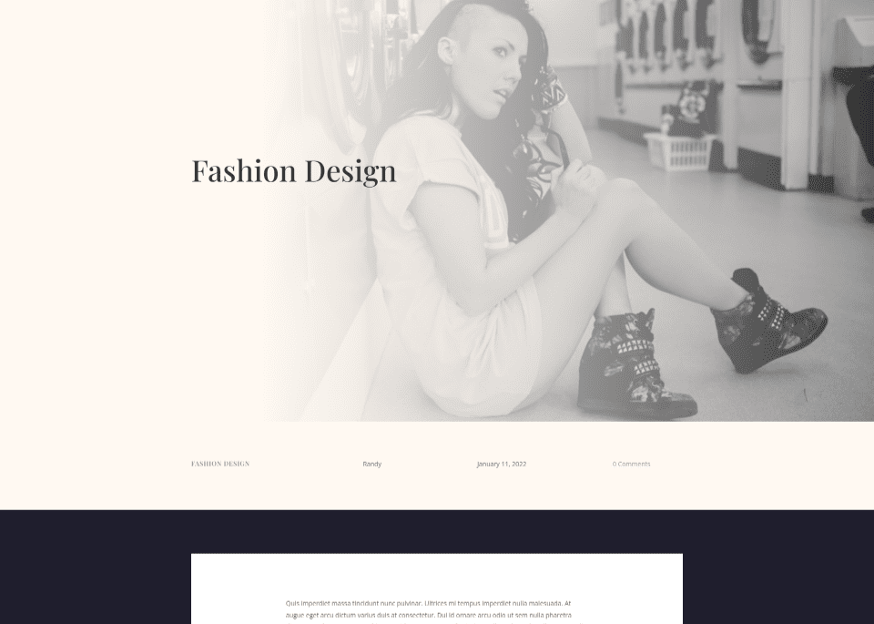 Fullscreen Hero with Metadata Desktop
