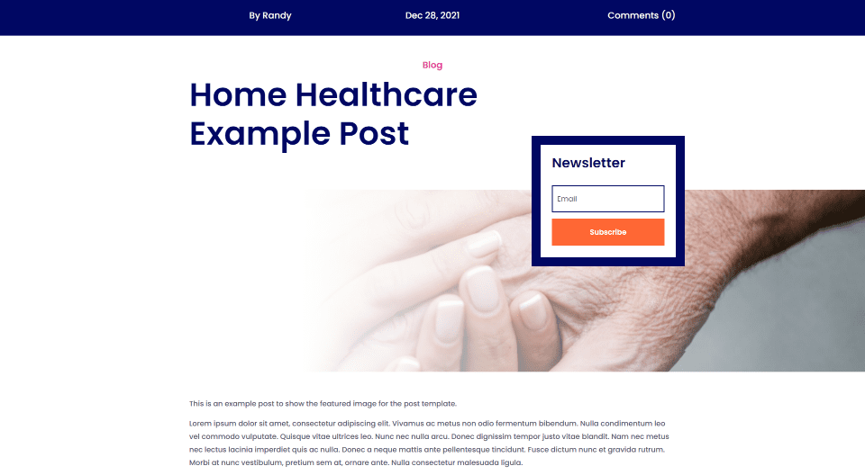 Fullwidth Image with a Text Module Desktop