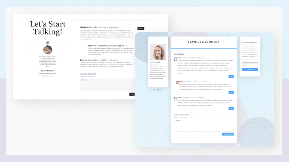 Style Divi’s Comments Module Inside a Blog Post Template