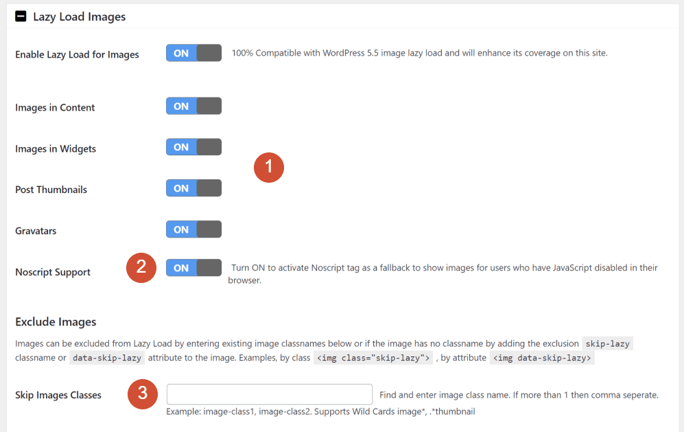 Configuring which images to lazy load