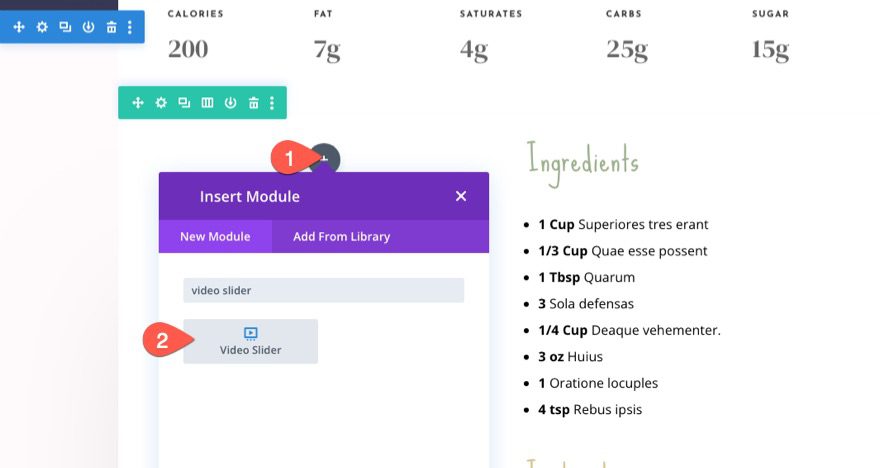 divi sticky video slider