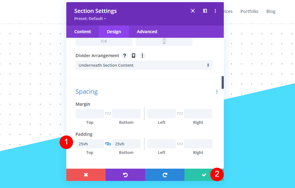 Redirect URL Style the Section