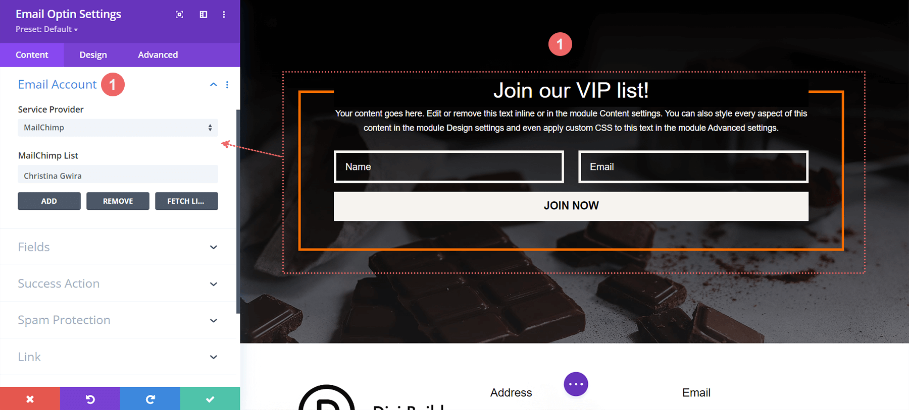 Connect your email marketing solution of choice to the Email Optin Module