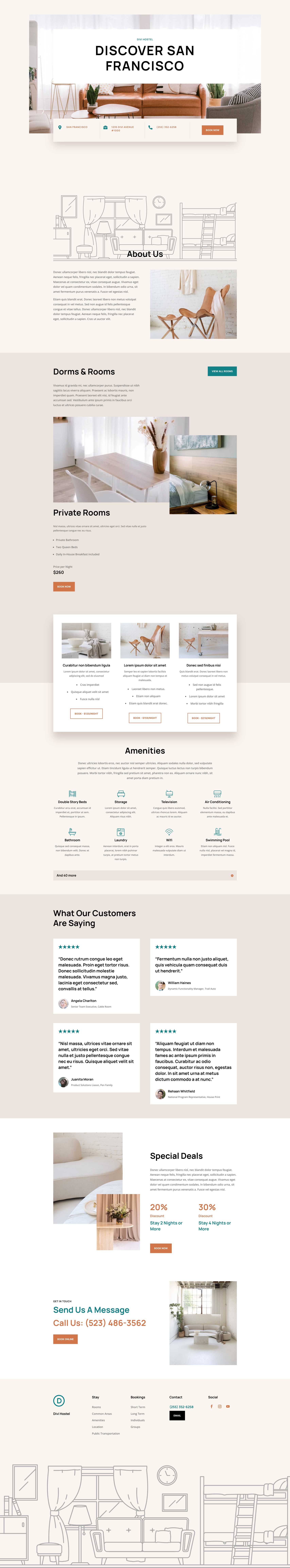 Hostel Layout Pack for Divi