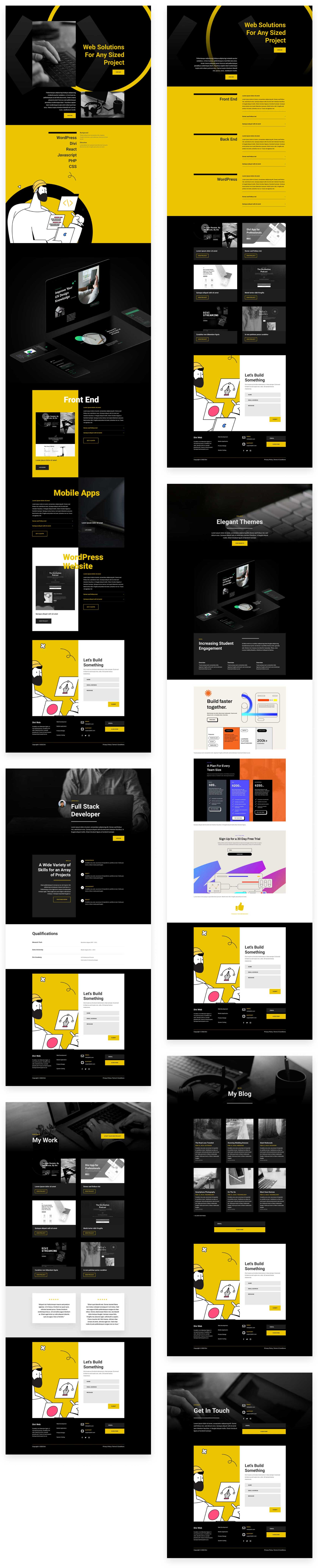 Web Developer layout pack for Divi