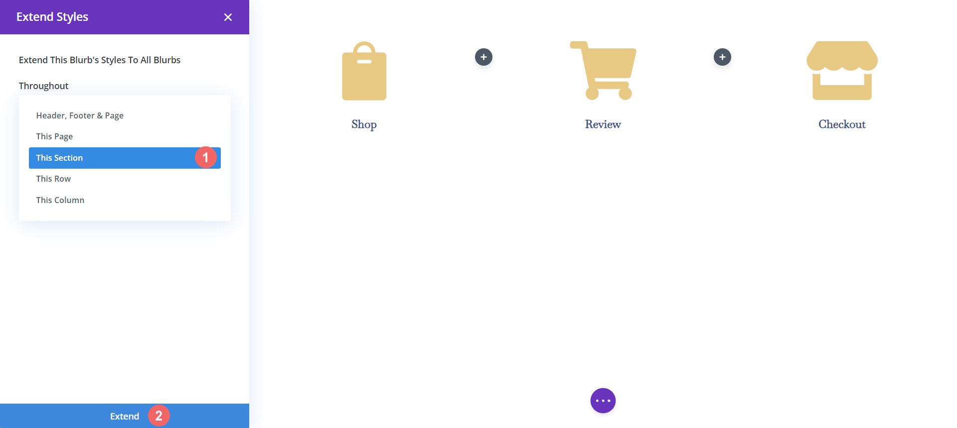 Extending Blurb Module styling to all the blurbs in our section