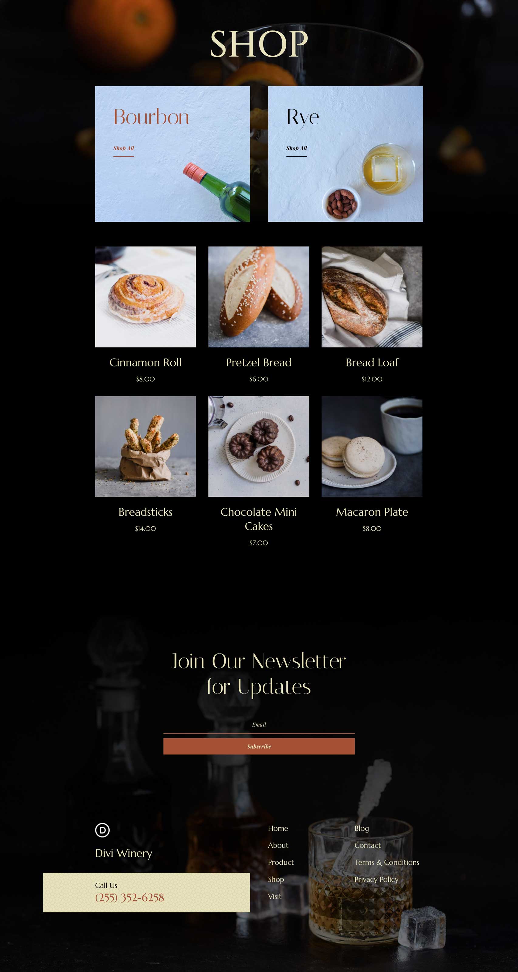 Whiskey Distillery Layout Pack for Divi