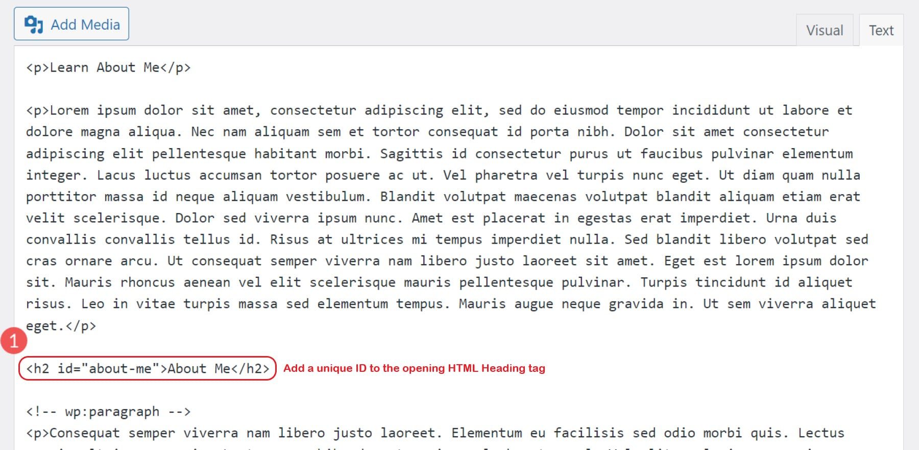 Create Anchor Link in the WordPress Classic Editor 2