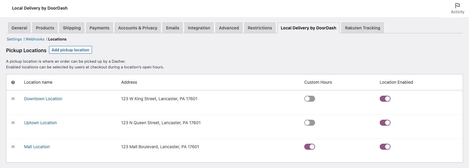 DoorDash Pickup Locations for Dashers