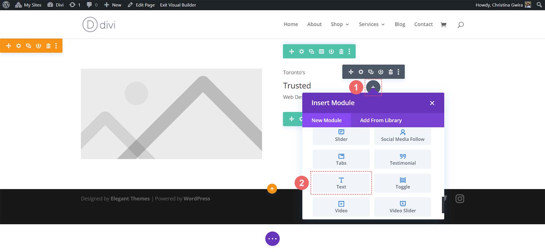 Add second text module