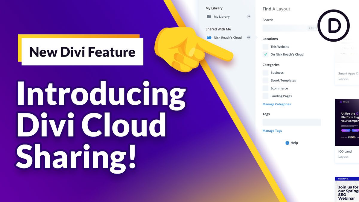Divi Cloud Sharing – Share And Collaborate With Your Team In The Cloud!