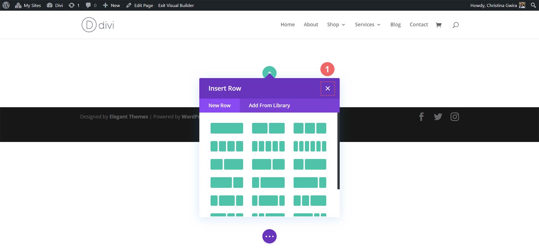 Exit out of the regular section menu