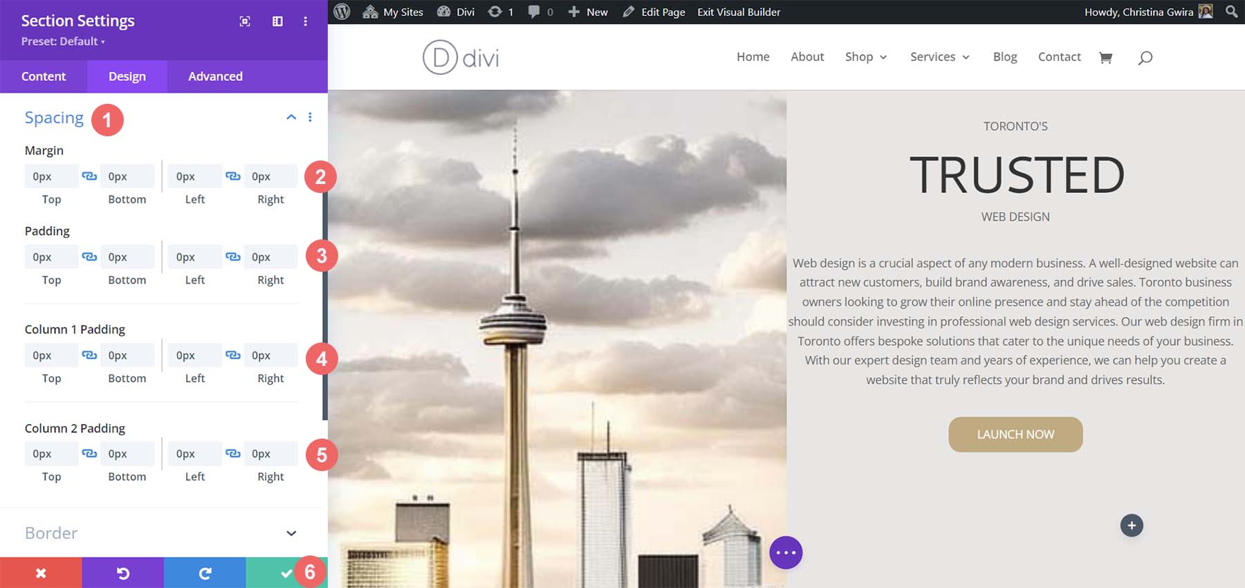 Set all spacing within the section to zero