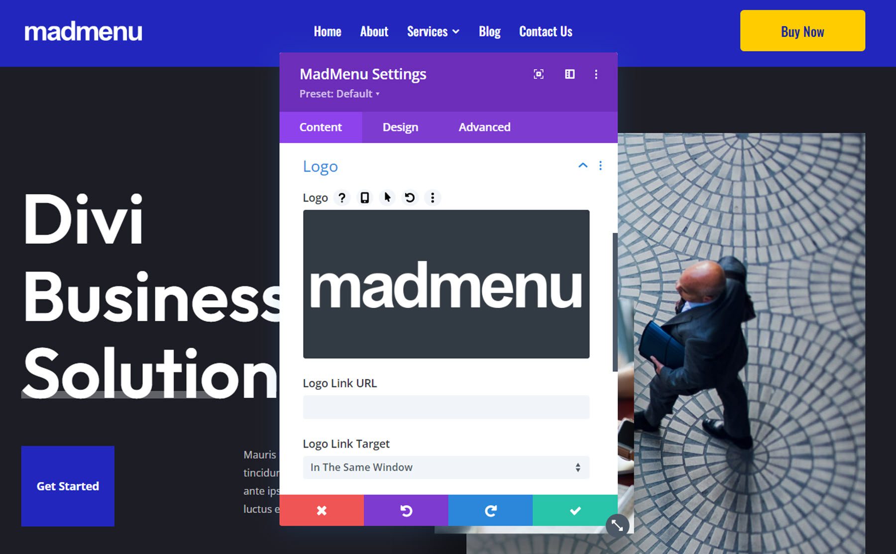Divi MadMenu Logo Settings