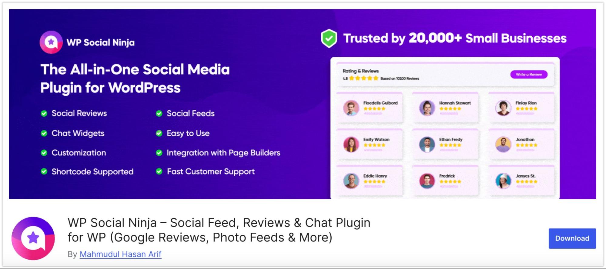 WPSocialNinja - Homepage - May 2025