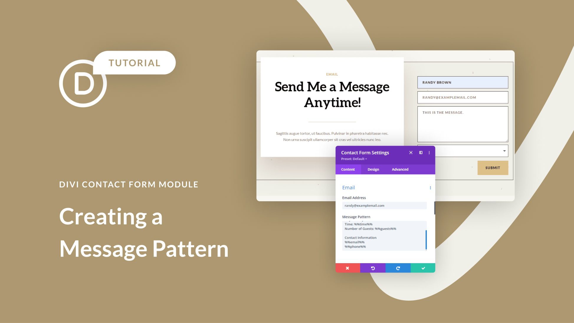 How to Create a Message Pattern in Your Divi Contact Form Module