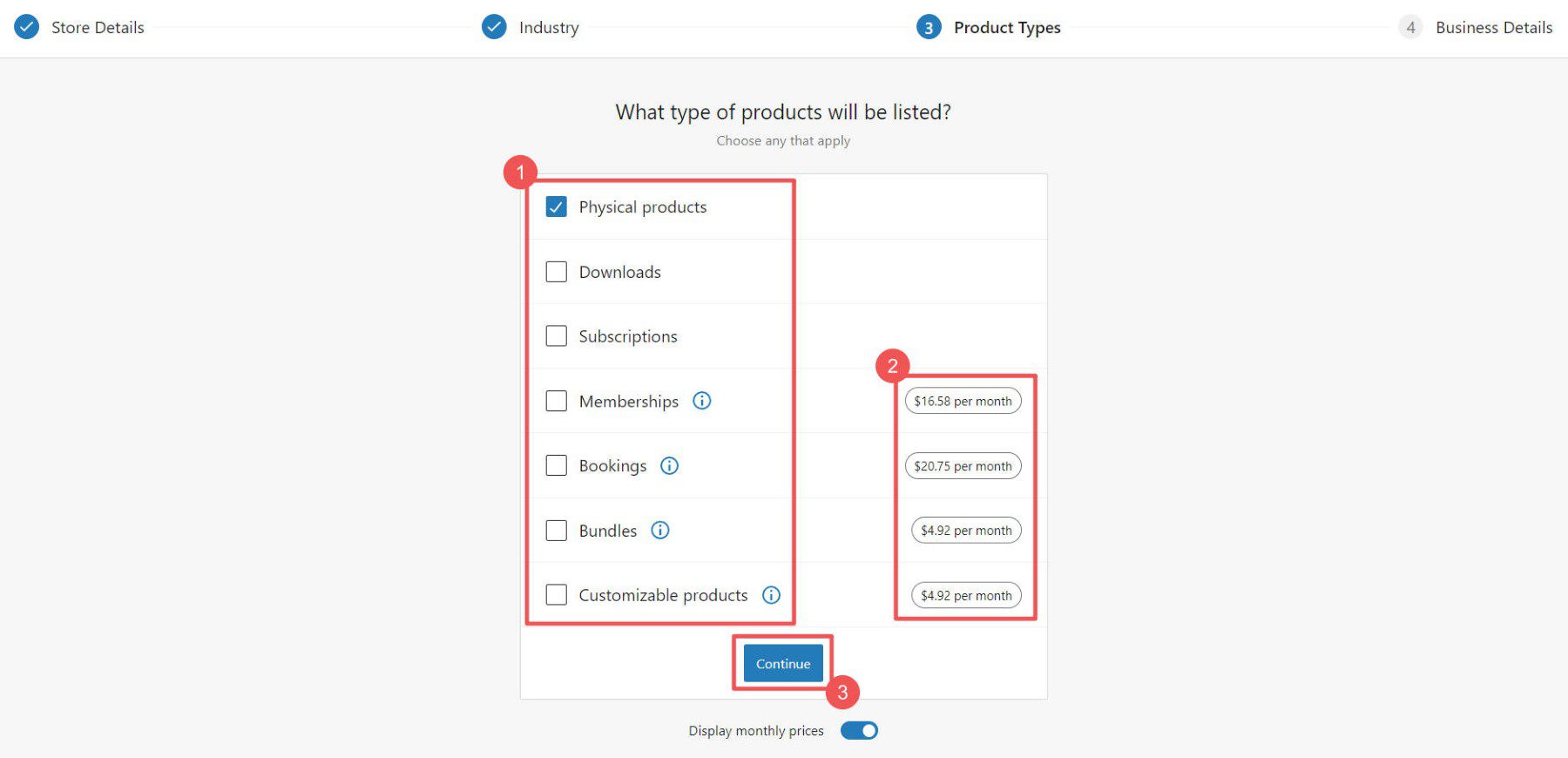 WooCommerce type of products