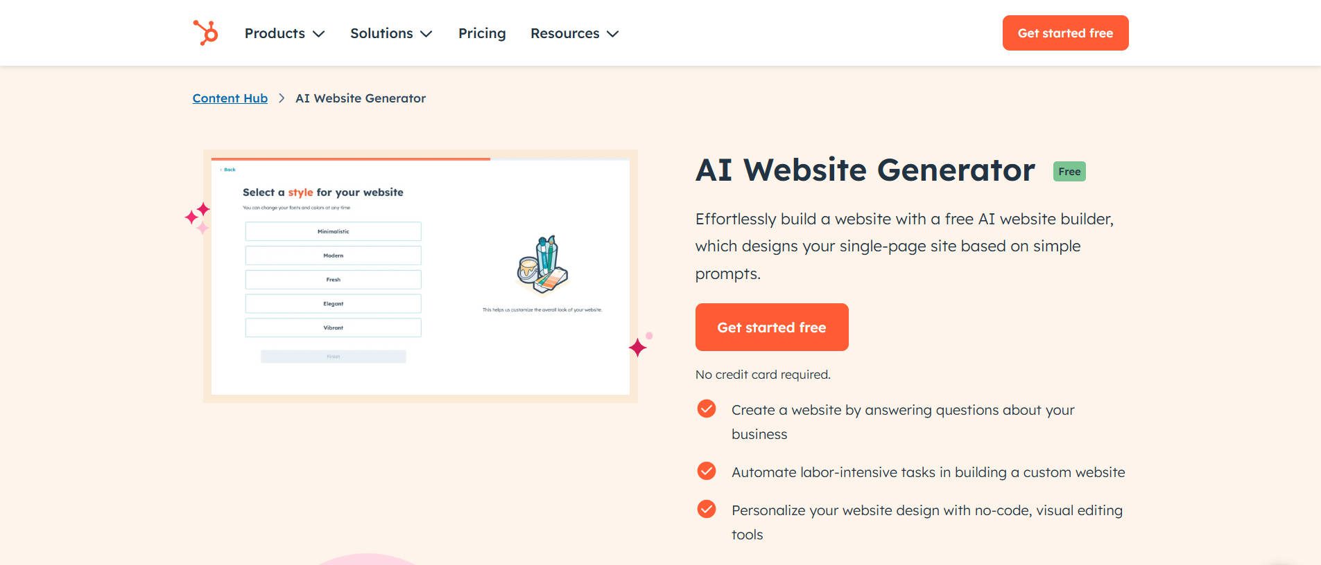 Hubspot AI Website Generator - Free and Paid - April 2025