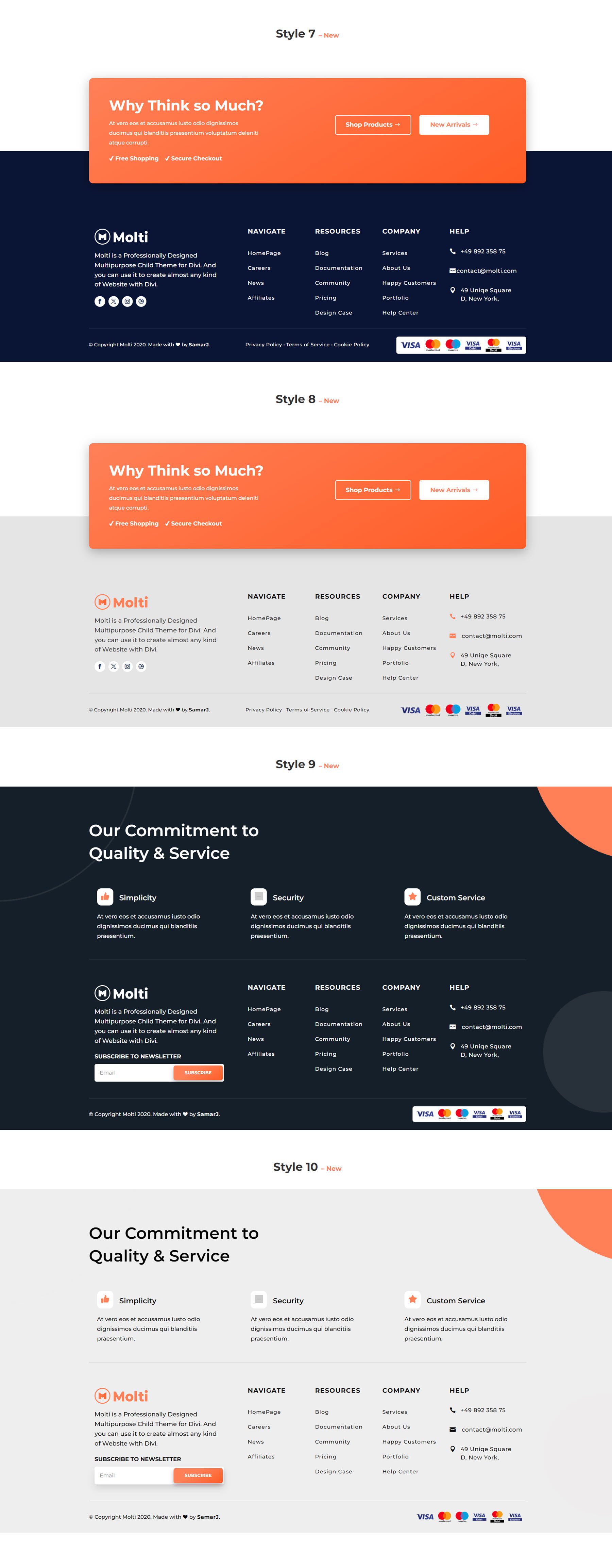 Molti Ecommerce Footers 1