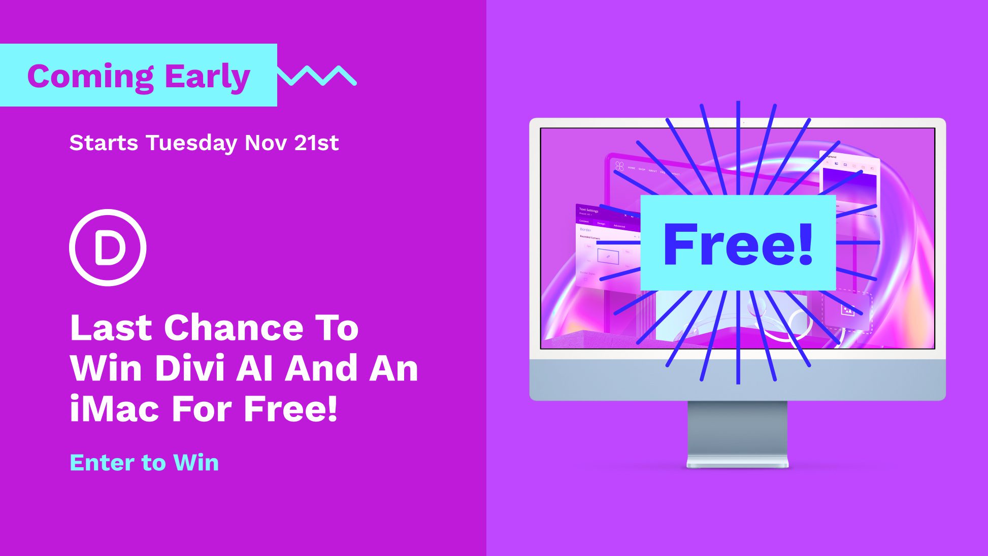 😲 Black Friday Starts Tomorrow! Last Chance To Win Divi AI And An iMac For Free!