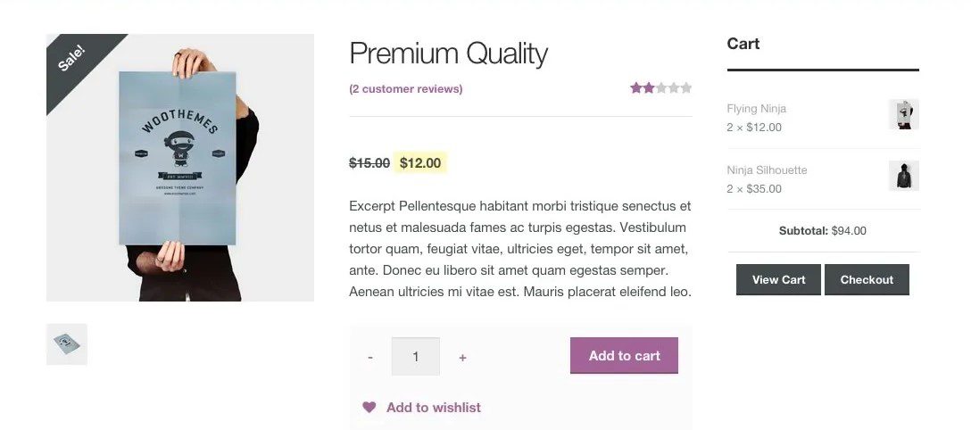 Storefront Theme by Automattic - Product Page