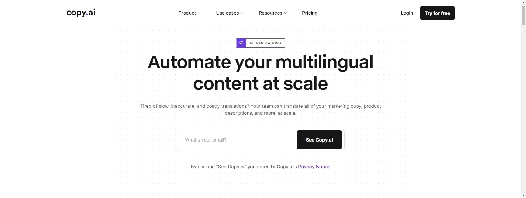 copy.ai ai translation