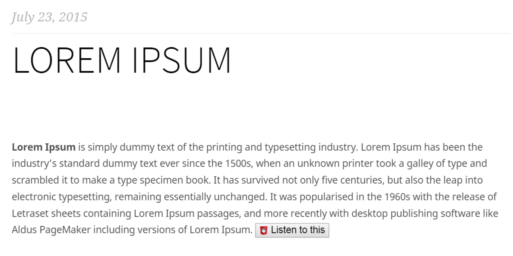 A screenshot of ResponsiveVoice's user interface