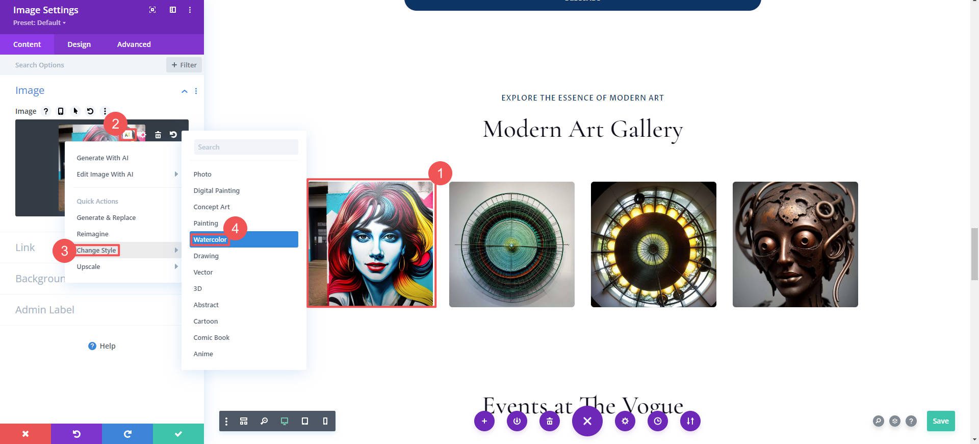 Edit Any Divi Module or Use Other Divi AI Features on AI Generated Layouts