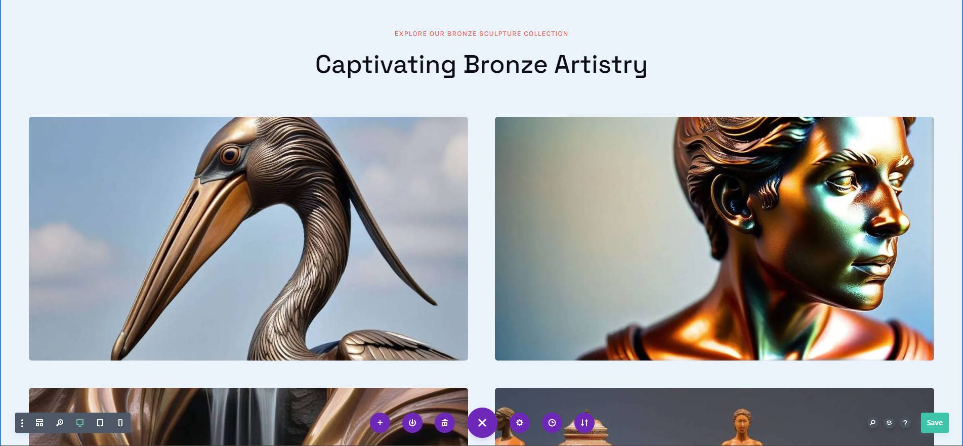Example of Divi AI Creating Images for a Page