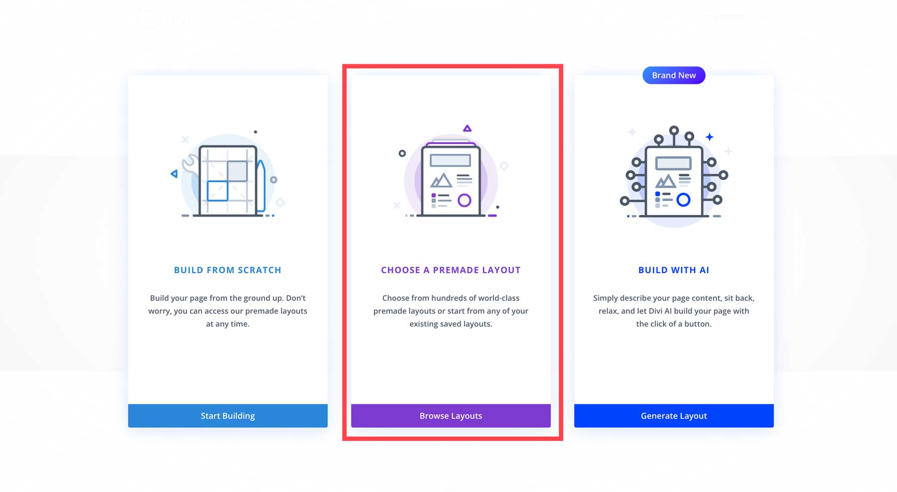 Browse Divi layouts