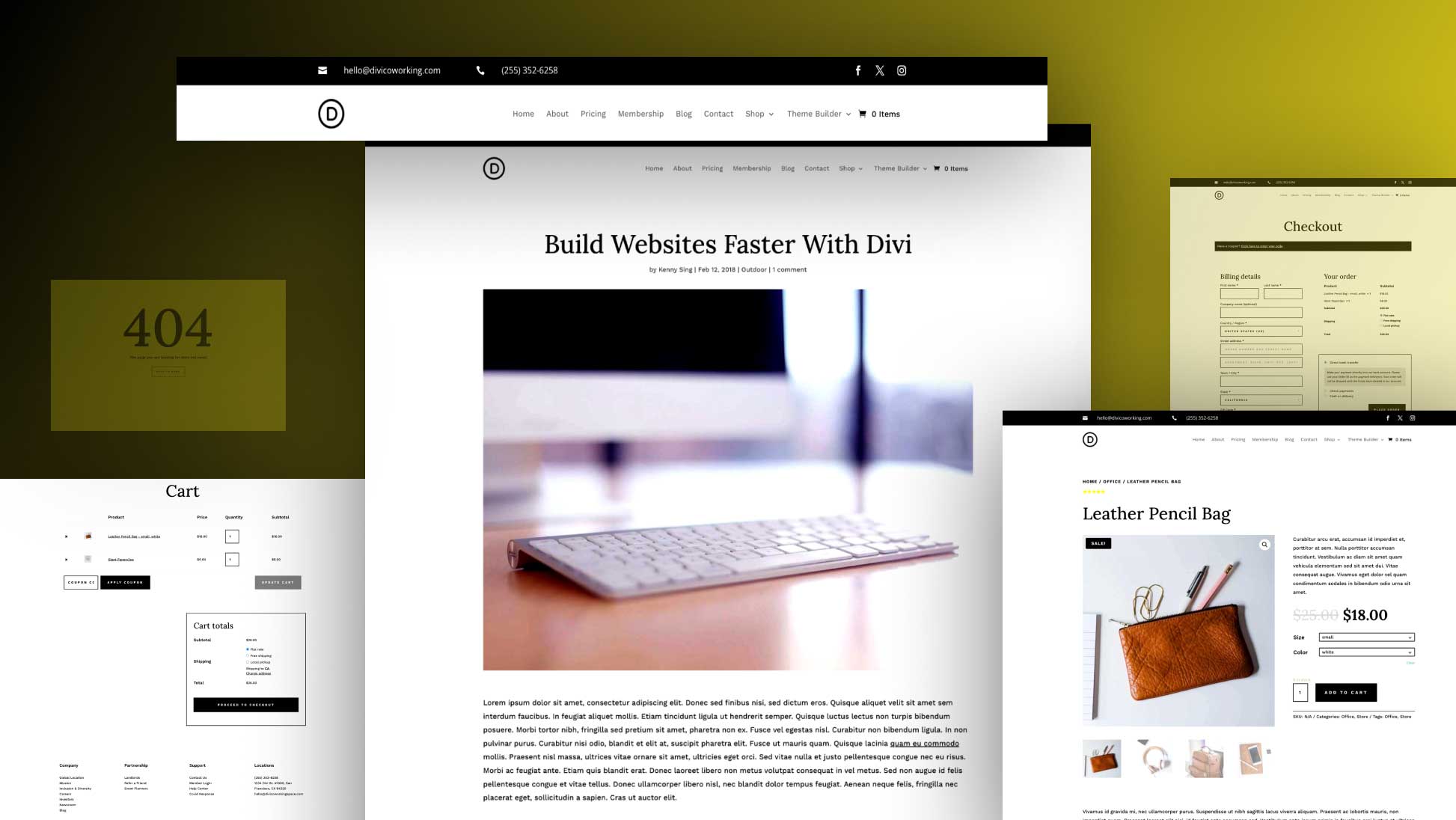 Download a Free Coworking Space Theme Builder Pack for Divi