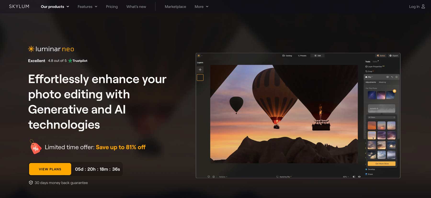 Luminar Neo best AI photo enhancers