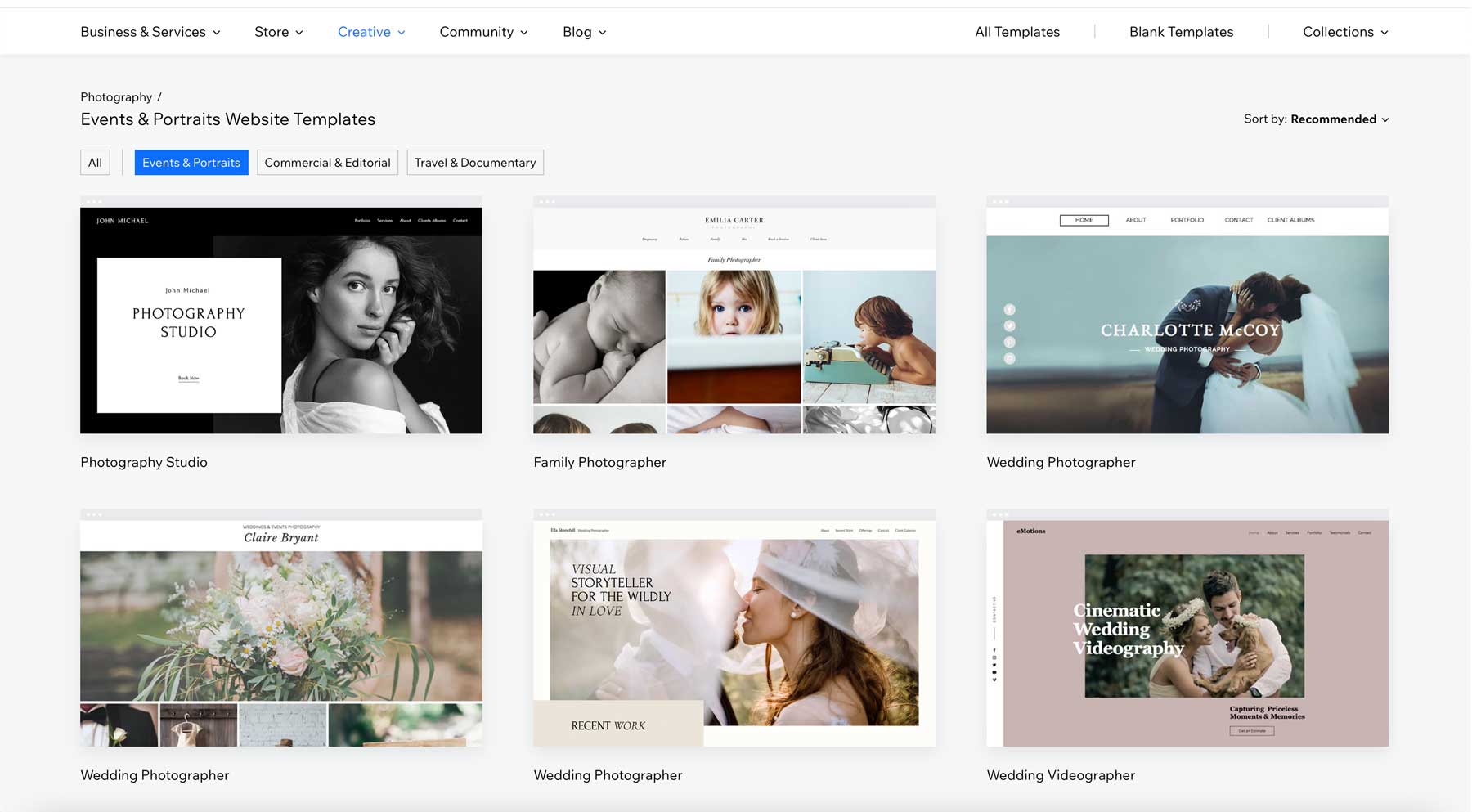 Wix templates