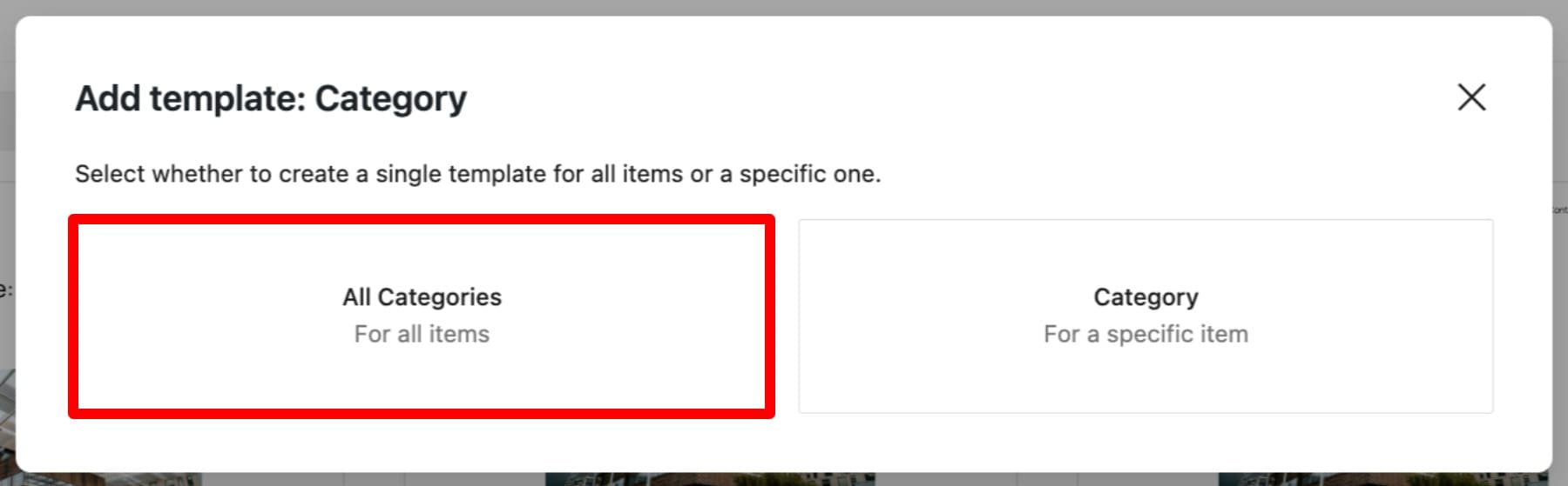 choose all categories