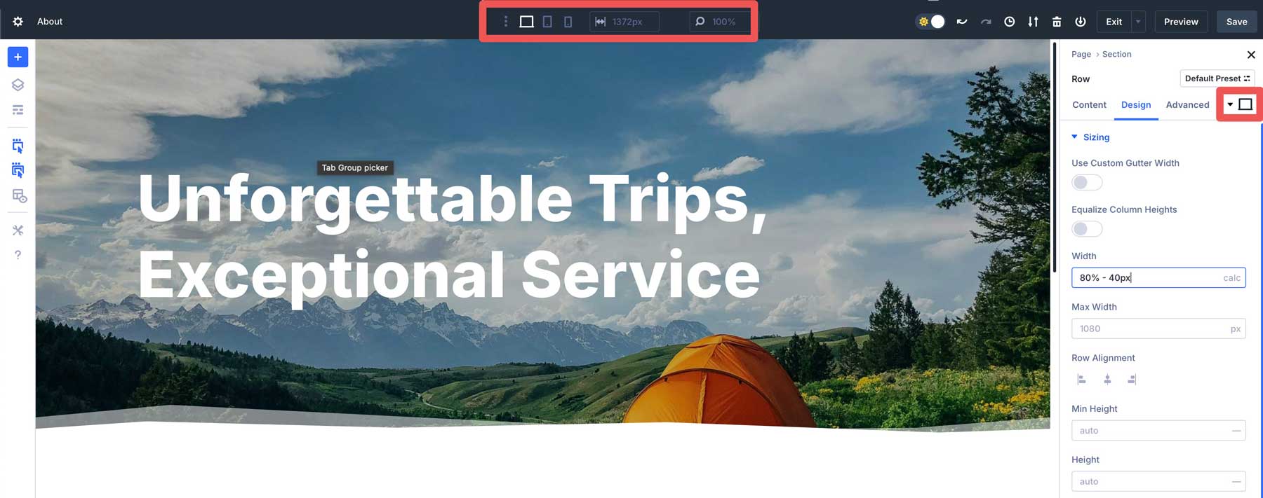 Divi 5 responsive preview system