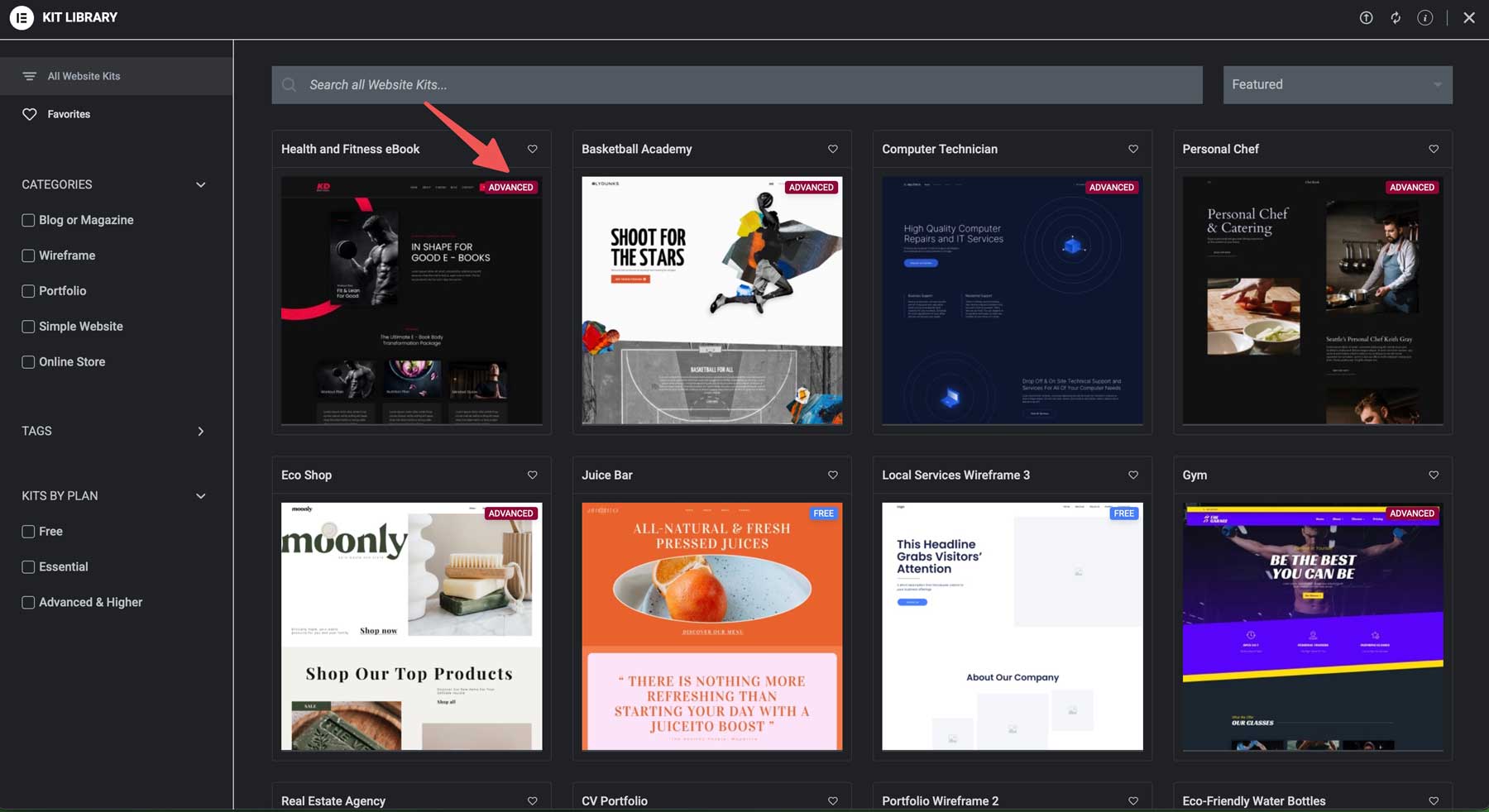 Elementor Kit Library