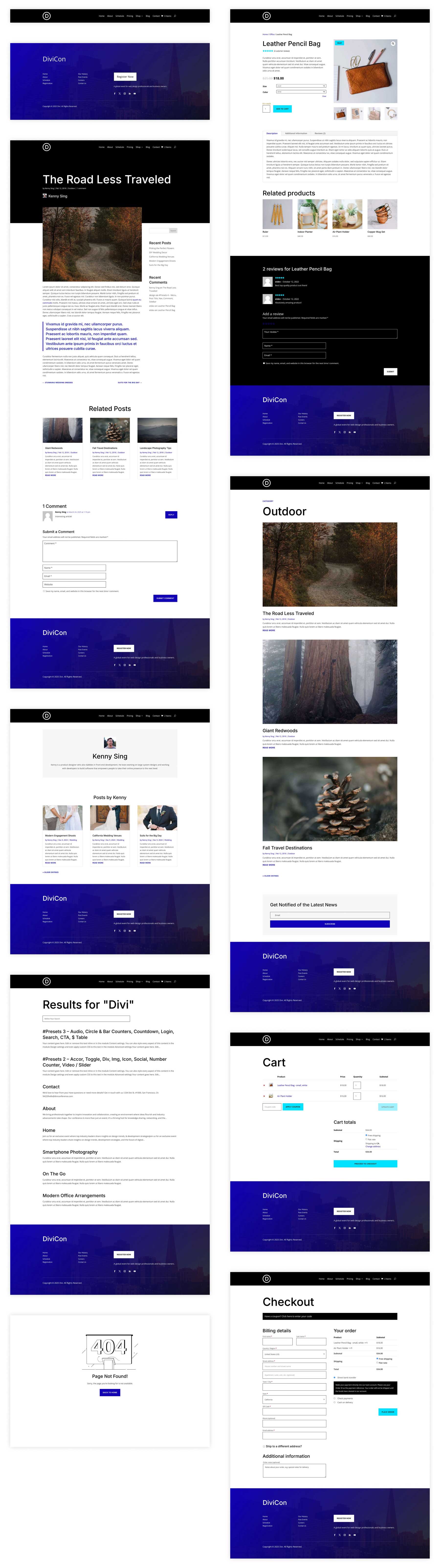 conference starter site for Divi