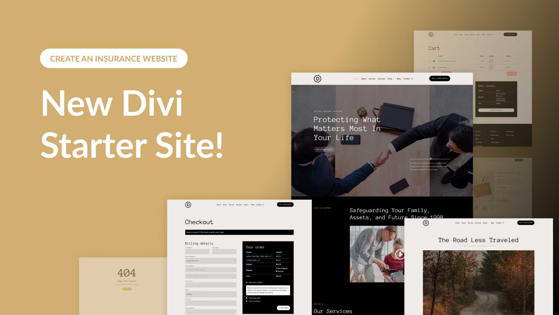 New Starter Site for Insurance (Quick Install)