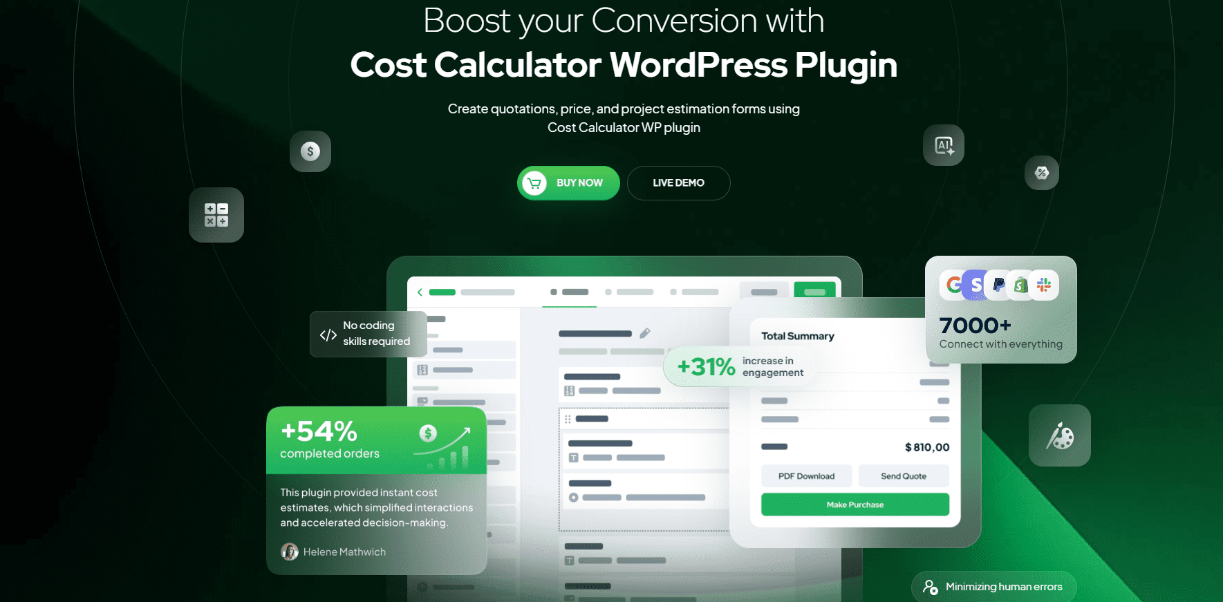 Cost Calculator Builder
