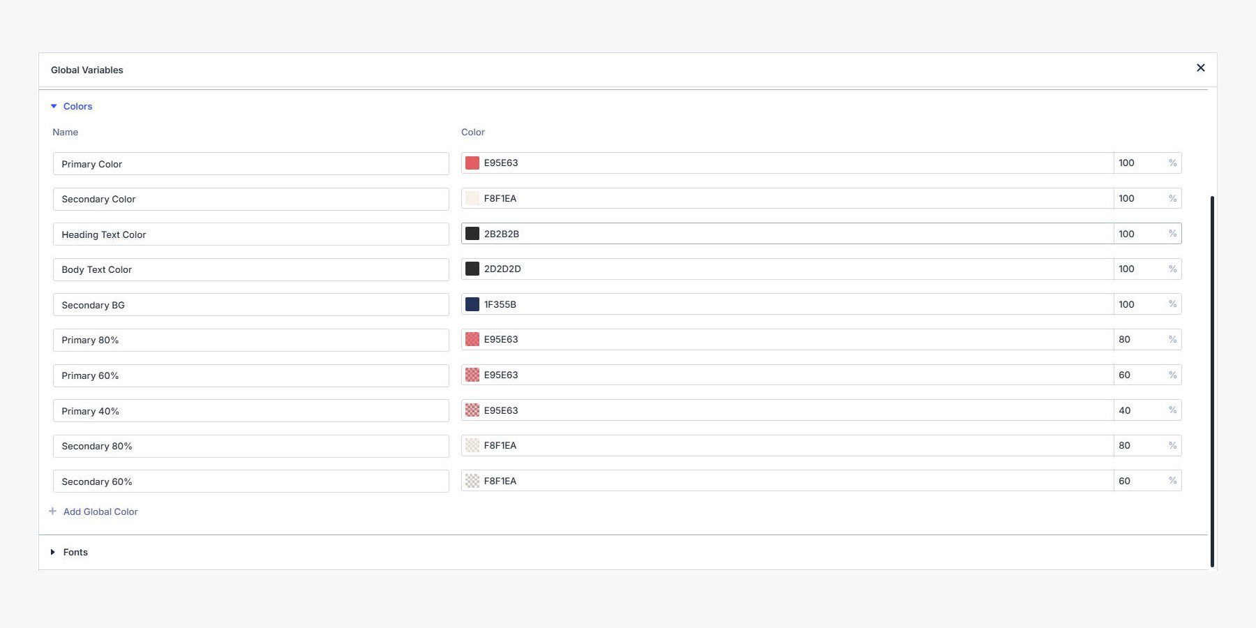 Divi Design Variable - Define Color Variables like a CSS Framework