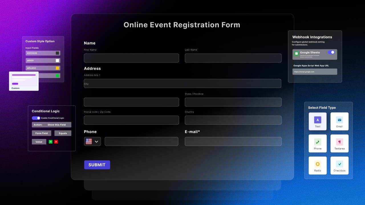 Polished UI info promotional image Sigma Forms AI_comp